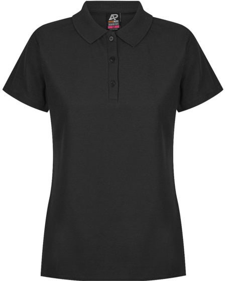 2312 LADIES HUNTER POLO BLK EMBROIDERED WITH EG LOGO