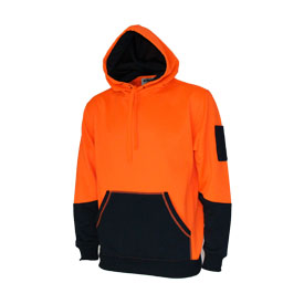 3721 HIVIS 2TONE FLEECY HOODIE