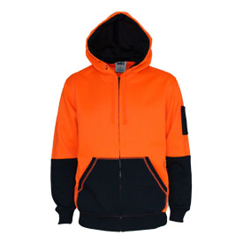 3722 2TONE ZIP SUPER FLEECY HOODIE