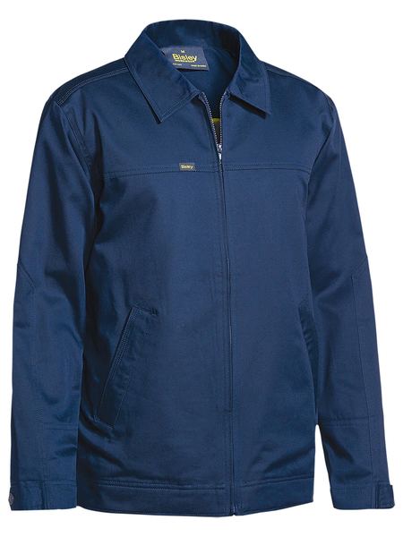 BJ6916 COTTON DRILL JACKET WITH LIQUID REPELLENT FINISH NAVY